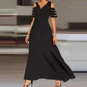 Modern Black maxi dress